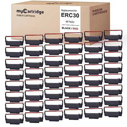 myCartridge Compatible Ribbon Replacement for ERC30/34/38 B/R,48 Pack - size: 48 Pack