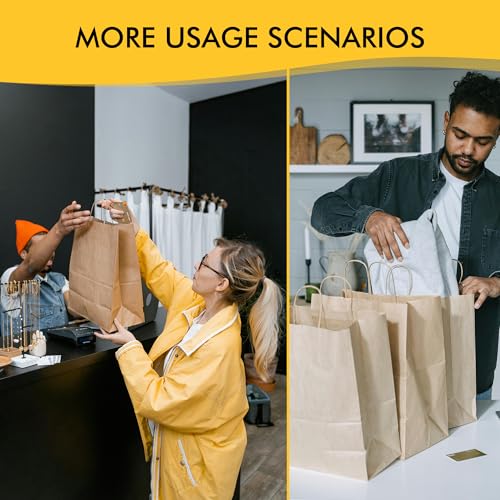 RACETOP Brown Kraft Paper Gift Bags 90 Pack 3 Sizes with Handles Bulk - color: Brown 10x5x13-8x4.5x10.8-5.8x3.2x8.25, size: 1 Count (Pack of 90)