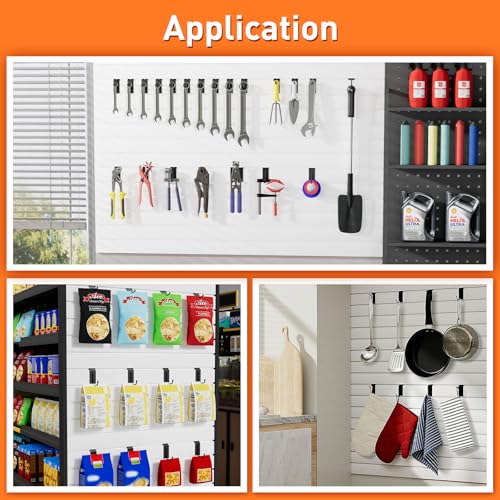 30 Pack J-Shaped Slatwall Hooks, 2 Inch Heavy Duty Slat Wall Hanger, Slatwall Accessories Display Hooks for Garage, Retail Store, Kitchen, Craft Room - size: 2.2 Inch
