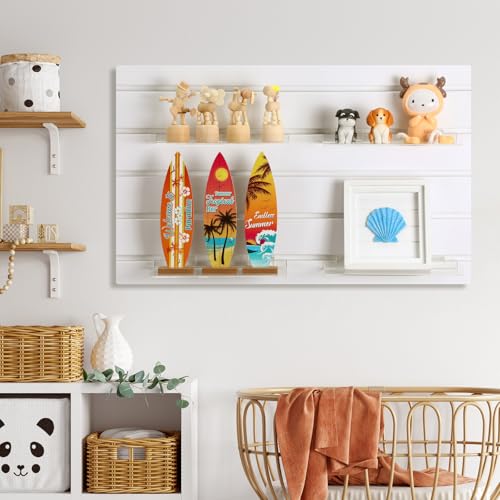 Yalikop 4 Pcs Clear Acrylic Slatwall Shelves, No Fence Style, 10 x 4 Inch - size: 10 x 4 Inch, style: No Fence Style