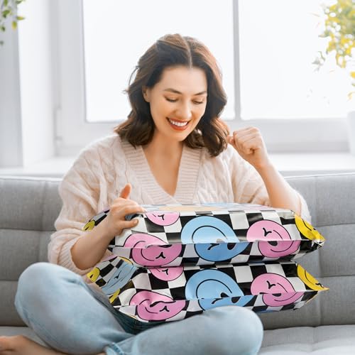 Fuxury Poly Mailers 14.5x19" 50pcs,Cute Shipping Bag for Clothes,Smiley - color: Smile Face, size: 14.5x19" 50pcs