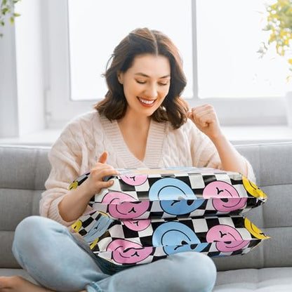 Fuxury Poly Mailers 14.5x19" 50pcs,Cute Shipping Bag for Clothes,Smiley - color: Smile Face, size: 14.5x19" 50pcs