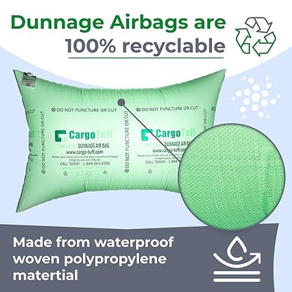 IDL Packaging 48" x 72" Dunnage Airbags, Woven Polypropylene, Level 1 - Fill The Void in Trucks and Intermodal Shipments, Reusable - Load Securement Airbags for Container Stuffing - size: 48" x 72" Bag