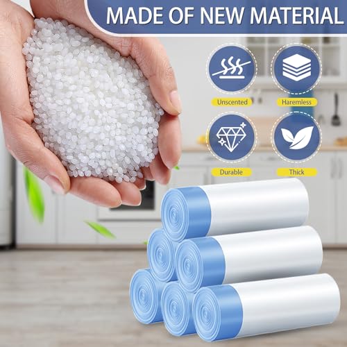 Small Trash Bags 4 Gallon Drawstring,1.1 Mil,Unscented,240 Count - color: 4gal-240