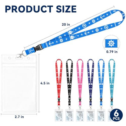 HONSIO 6 Pack Cruise Lanyard for Ship Cards, Cruise Essentials 2026 - color: Multicolor