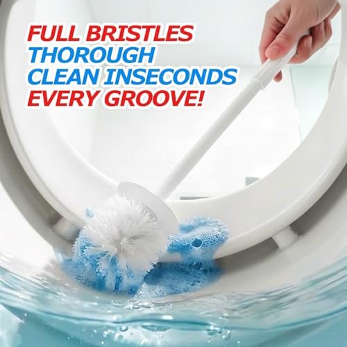 FORASTO 2Pack Toilet Bowl Brush and Holder Set - Restroom Cleaning Supplies - color: White, size: 2PACK