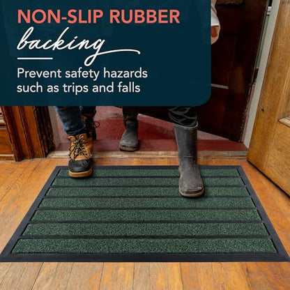 ubdyo Extra Durable Door Mat Outside Entrance (30" x 17", Bright Green) - color: Bright Green, size: 30" x 17" (Rectangular)