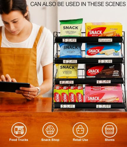 Candy Display Rack, Concession Stand, Snack Organizer Countertop - size: 4 Tire