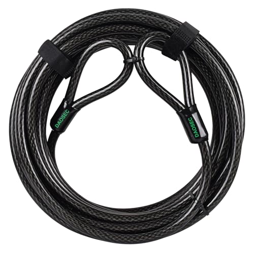 33 ft x 1/2" Heavy Duty Cut-Proof Security Cable, Kayaking & Outdoor Equipment - size: 33FT