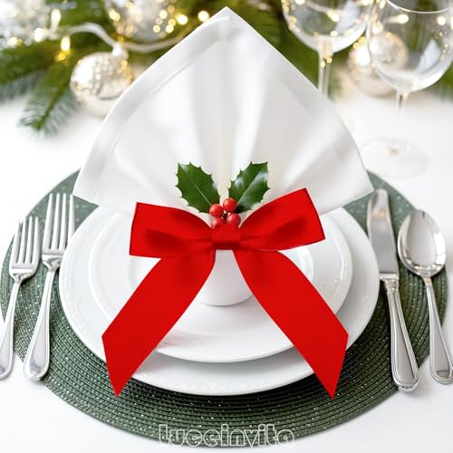 3.5" Red Satin Ribbon Bows (50 Packs) - color: Red, size: 3.5 Inch - 50pcs