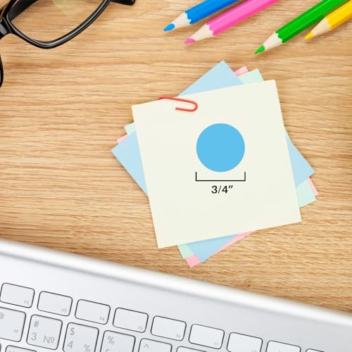 ChromaLabel Light Blue Dot Stickers, 3/4 Inch, 1008/Pack - color: Light Blue