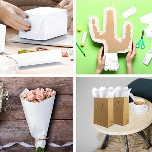 Jkopsnr 100 Sheets White Tissue Paper 20x14 Inches - color: White, size: 14x20