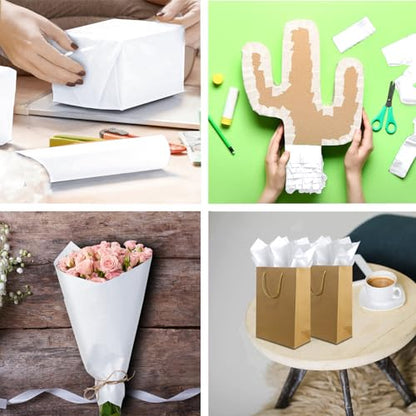 Jkopsnr 100 Sheets White Tissue Paper 20x14 Inches - color: White, size: 14x20