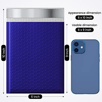 Fuxury 300 Pack Royal Blue Bubble Mailers 6x10" Bubble Shipping Envelopes - color: Royal Blue, size: 6x10" 300PC