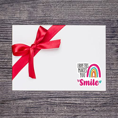 I Hope This Makes You Smile Stickers,Cute Smile Small Business Sticker for Mail Envelopes Package Packing 500 Labels Per Roll - color: I Hope This Makes You Smile Stickers