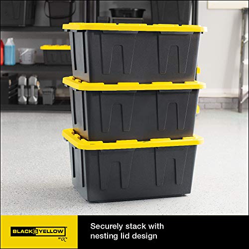 CX Heavy Duty 4-Tier Garage Storage Shelves + 4-pack 27-Gallon Bins & Lids - style: Shelf + 27 Gallon Container (4-Pack)
