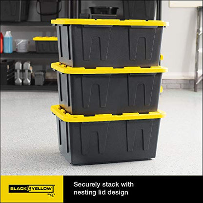 CX Heavy Duty 4-Tier Garage Storage Shelves + 4-pack 27-Gallon Bins & Lids - style: Shelf + 27 Gallon Container (4-Pack)