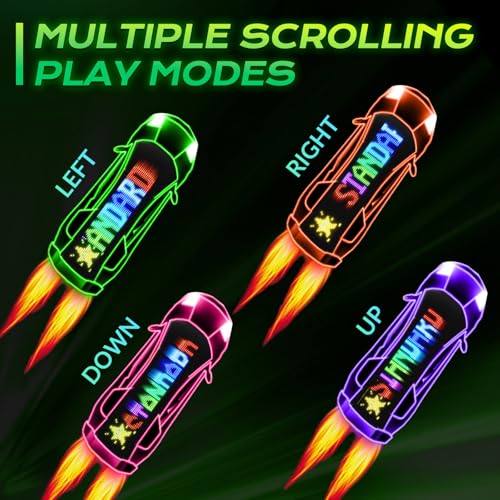 KJOY Huge Bright Programmable LED Sign，23''x5'' Flexible Digital Scrolling LED Display, Bluetooth APP Control Custom Text Pattern Animation LED Store Signs for Car Business Hotel School - size: 23"x5"-1PCS