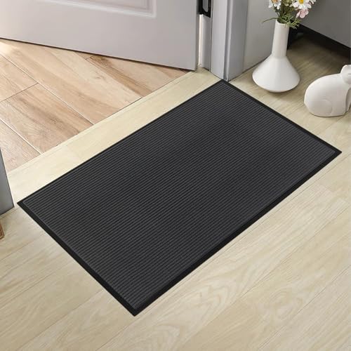 35'' x 47'' Commercial Entrance Mat PVC Composite Anti-Slip Mat Wear-Resistant Dust-Removing Floor Protective Doormats Office Matting Shop Lobby Entrance Carpet Large Door Mats Dark Gray