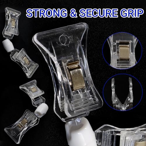 12Pack Double Sided Swivel Price Tag Clips, Clear - size: 12 PCS