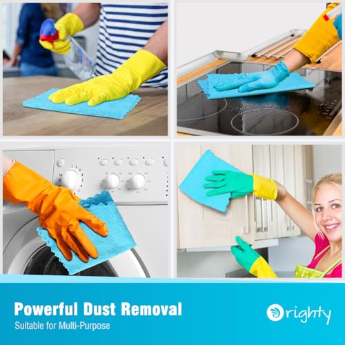 Orighty Microfiber Cleaning Cloth 5 Pack, Blue Cleaning Rags 12x11 inch - color: Blue, size: 5 Pack