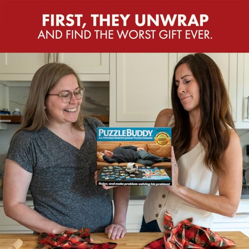 Prank-O Prank Gift Box – Puzzle Buddy | Hilarious Gag Gift Box, Birthdays, White Elephant, Secret Santa & More | Empty Joke Box for Wrapping Real Presents, Comedy - color: Puzzle Buddy