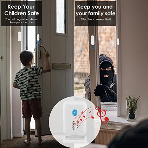 GreenCycle Wireless Door Open Chime - 1 Magnetic Door Alarm Sensor - color: Only 1 chime