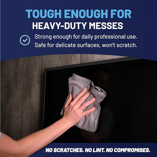 12" x 12" MW Pro Multi-Surface Microfiber Cleaning Cloths | Gray - 48 Pack | Premium Microfiber Towels for Cleaning Glass, Kitchens, Bathrooms, Automotive, Supplies & Products - color: Gray, size: 48 Count (Pack of 1)