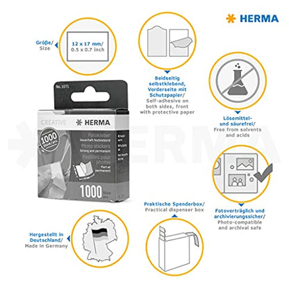HERMA Photo Labels and Stickers 0.47" x 0.67" (Pack of 1000) - size: 0.47" x 0.67"