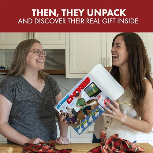 Prank-O Extreme Chores Gift Box, Wrap Your Real Present in a Funny Authentic Prank-O Gag Present Box, Novelty Gift Box for Pranksters - color: Extreme Chores