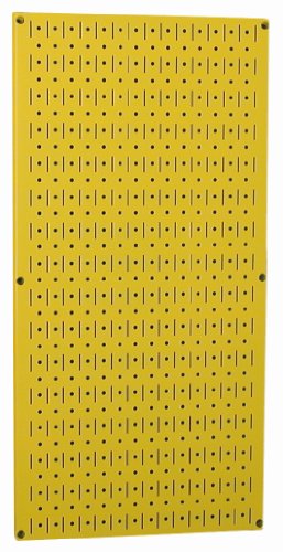 Wall Control Pegboard 32in x 16in Yellow Metal Pegboard Tool Board Panel - color: Yellow