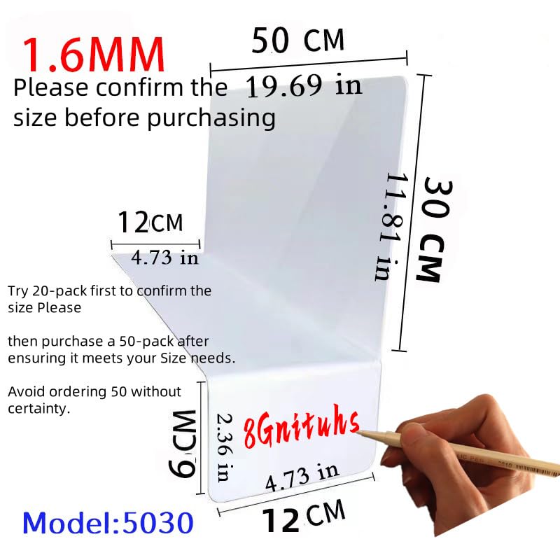 20 Pcs 5030 Closet dividers for Clothes, Baby Clothes Organizers, Size dividers for Clothing Racks Retail, Hanger dividers with Closet Labels for Wardrobe Organization. - size: 50 * 30CM+12 * 6CM 1.6MM
