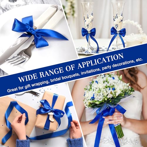 Royal Blue Satin Ribbon, 1 Inch, 50 Yards - color: royal blue