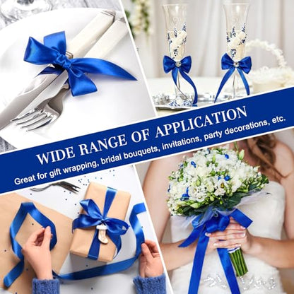 Royal Blue Satin Ribbon, 1 Inch, 50 Yards - color: royal blue
