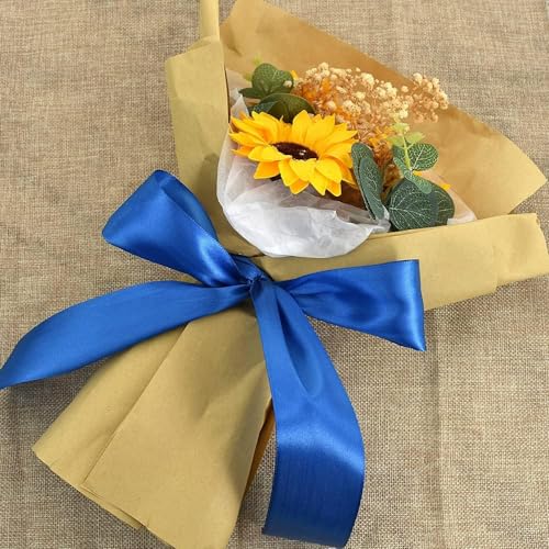 AKOAK 2 Inches 25 Yard Satin Ribbon, Craft Fabric Ribbon, Perfect for Wedding, Bouquets, Handmade Bows and Gift Wraping (Royal Blue) - color: Royal Blue