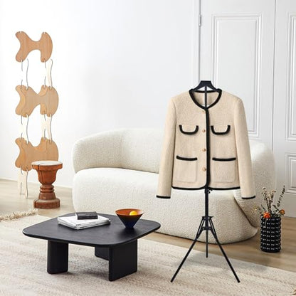 4 Pack Adjustable Shirt Display Stand 32-63 Inch with Sturdy Tripod Base - color: Black-4pcs