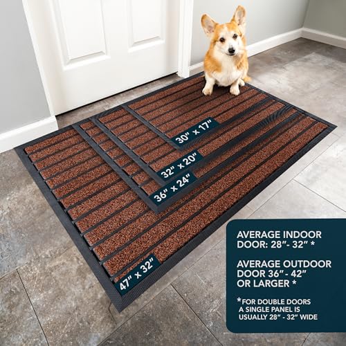 ubdyo Extra Durable Door Mat Outside Entrance (32" x 20", Bright Burgundy) - color: Bright Burgundy, size: 32'' x 20'' (Rectangular)