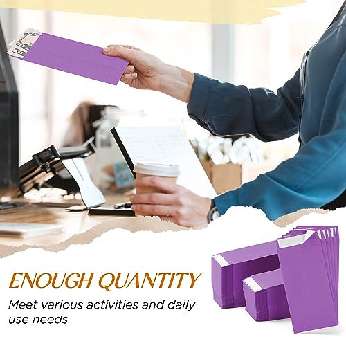 Fulmoon 500 Pcs Cash Envelopes Bulk,Purple - color: Purple