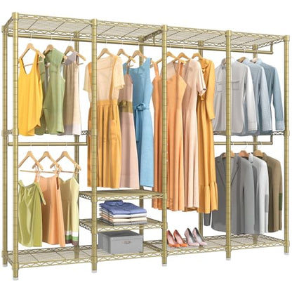 VIPEK V40 Heavy Duty Clothes Rack, Modular Closet System Clothing Rack - color: Gold, size: V40 Regular