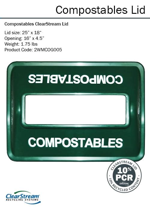 Zero Waste Event Trash and Recycling System | Portable Compost Bin | Great for Events, Festivals, Schools - 5 Pack - Green - color: Green, style: Compost