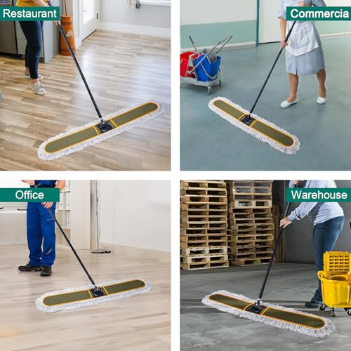 KeFanta 48" Commercial Dust Mop for Floor Cleaning,Heavy Duty Floor Duster