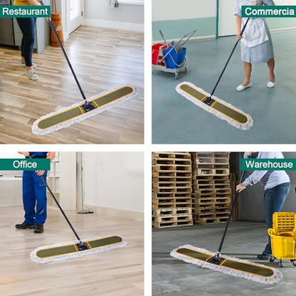 KeFanta 48" Commercial Dust Mop for Floor Cleaning,Heavy Duty Floor Duster