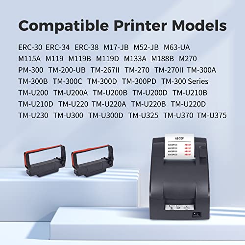 myCartridge Compatible Ribbon Replacement for ERC30/34/38 B/R,48 Pack - size: 48 Pack