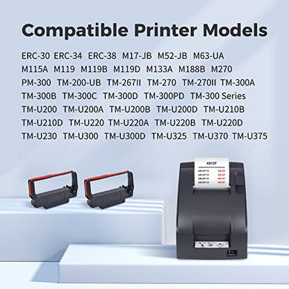 myCartridge Compatible Ribbon Replacement for ERC30/34/38 B/R,48 Pack - size: 48 Pack