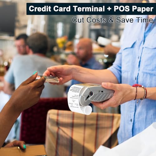 (200 Rolls) 2 1/4 x 50 Thermal Paper Rolls- Credit Card Receipt Paper - BPA-Free, Compatible with Clover Flex, Square Terminal and More - size: 200 Rolls- 2 1/4 x 50 thermal paper
