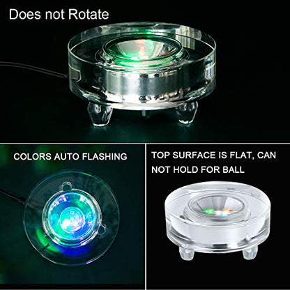 IFOLAINA Crystal LED Light Base for 3D Crystal Glass Art Display - color: R-Clear-Multicolor