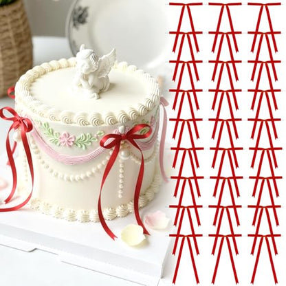 Luceinvita 5" X 7" Red Satin Ribbon Bows (50 Packs) - color: Red, size: 5x7 Inch - 50pcs