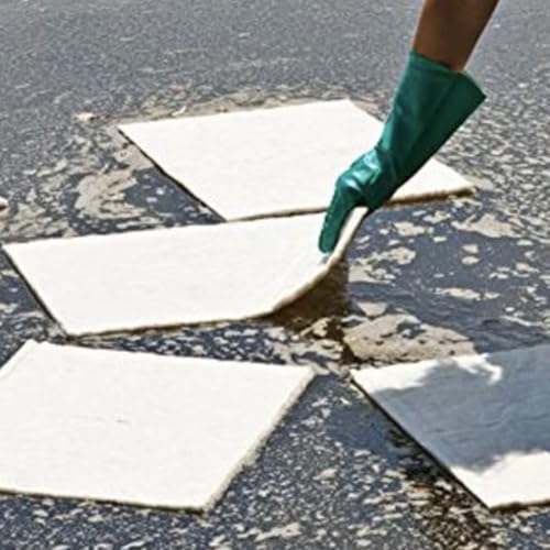 Oil Spill Absorbent Pads, 17"x13.8" - color: 30 white 17"x13.8"