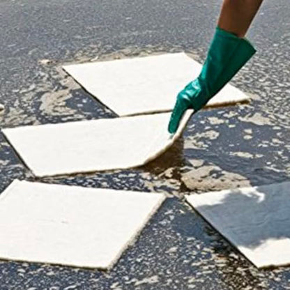 Oil Spill Absorbent Pads, 17"x13.8" - color: 30 white 17"x13.8"