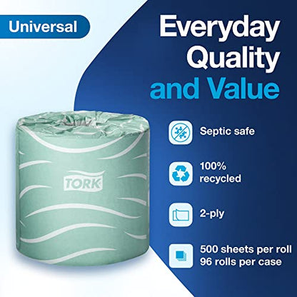Tork Septic Safe Toilet Paper, 96 Rolls x 500 Sheets , TM1616S
